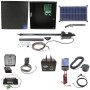 Nice Apollo 1500 Single Arm Swing Gate Opener Complete Package with 636 Control Board, 30W Solar Panel, and 75 Ah Battery