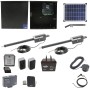 Nice Apollo Titan 12L1 Dual Swing Gate Opener Complete Package with 1050 Control Board, 20W Solar Panel, and 75 Ah Battery