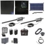 Nice Apollo Titan 12L1 Dual Swing Gate Opener Complete Package with 1050 Control Board, 30W Solar Panel, and 35 Ah Battery