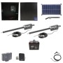 Nice Apollo Titan 310 Dual  Arm Swing Gate Opener Package with 310 Control Board, 30W Solar Panel, and 35 Ah Battery