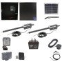 Nice Apollo Titan 912L1 Dual Actuator Swing Gate Opener Complete Package with 310 Control Board, 10W Solar Panel, and 75 Ah Battery