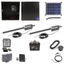Nice Apollo Titan 310 Dual Arm Swing Gate Opener Complete Package with 310 Control Board, 20W Solar Panel, and 35 Ah Battery