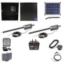 Nice Apollo Titan 912L1 Dual Actuator Swing Gate Opener Complete Package with 310 Control Board, 20W Solar Panel, and 75 Ah Battery