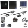 Nice Apollo Titan 912L1 Dual Actuator Swing Gate Opener Complete Package with 310 Control Board, 20W Solar Panel, and 75 Ah Battery