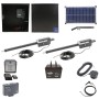Nice Apollo Titan 912L1 Dual Actuator Swing Gate Opener Complete Package with 310 Control Board, 30W Solar Panel, and 75 Ah Battery