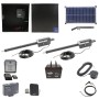 Nice Apollo Titan 912L1 Dual Actuator Swing Gate Opener Complete Package with 310 Control Board, 30W Solar Panel, and 75 Ah Battery