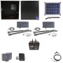 Nice Apollo Vanguard Heavy-Duty 3600 Dual Arm Swing Gate Opener Package with 310 Control Board, 20W Solar Panel, and 75 Ah Battery