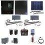 Nice Apollo Vanguard 3501 Dual Arm Swing Gate Opener Package with 310 Control Board, 50W Solar Panel, and 35 Ah Battery