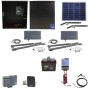 Nice Apollo Vanguard Heavy-Duty 3600 Dual Arm Swing Gate Opener Package with 310 Control Board, 50W Solar Panel, and 35 Ah Battery