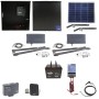 Nice Apollo Vanguard Heavy-Duty 3600 Dual Arm Swing Gate Opener Package with 310 Control Board, 50W Solar Panel, and 75 Ah Battery