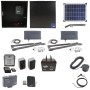 Nice Apollo Vanguard 3501 Dual Arm Swing Gate Opener Complete Package with 310 Control Board, 20W Solar Panel, and 75 Ah Battery