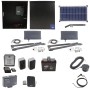 Nice Apollo Vanguard 3501 Dual Arm Swing Gate Opener Complete Package with 310 Control Board, 30W Solar Panel, and 35 Ah Battery