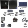 Nice Apollo Vanguard Heavy-Duty 3600 Dual Arm Swing Gate Opener Complete Package with 310 Control Board, 30W Solar Panel, and 75 Ah Battery