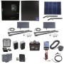 Nice Apollo Vanguard 3501 Dual Arm Swing Gate Opener Complete Package with 310 Control Board, 50W Solar Panel, and 35 Ah Battery