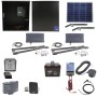 Nice Apollo Vanguard Heavy-Duty 3600 Dual Arm Swing Gate Opener Complete Package with 310 Control Board, 50W Solar Panel, and 35 Ah Battery