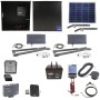 Nice Apollo Vanguard Heavy-Duty 3600 Dual Arm Swing Gate Opener Complete Package with 310 Control Board, 50W Solar Panel, and 75 Ah Battery