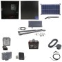 Nice Apollo Vanguard Heavy-Duty 3501 Single Arm Swing Gate Opener Complete Package with 310 Control Board, 30W Solar Panel, and 35 Ah Battery