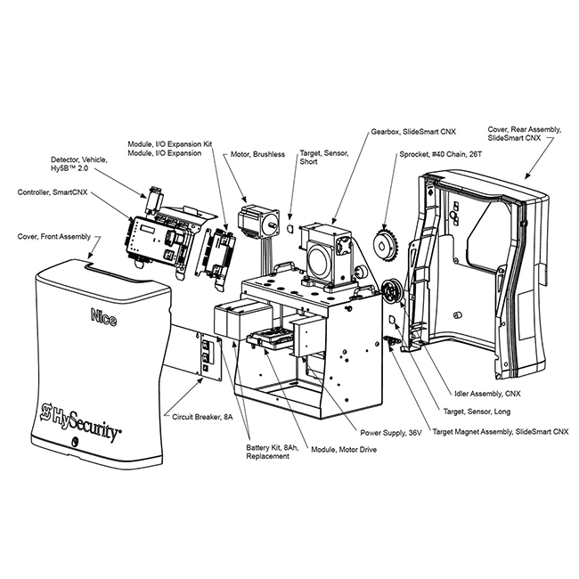 SlideSmart CNX Parts - Slide Gate Operator Parts - Part ...