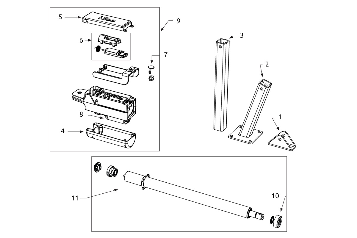 Nice Apollo TITAN12L Swing Gate Operator Swing Gate Operator Parts